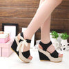 Ladies Shoes Women Sandals Summer Open Toe Fish Head Platform High Heels Wedge Sandals - TheWellBeing4All