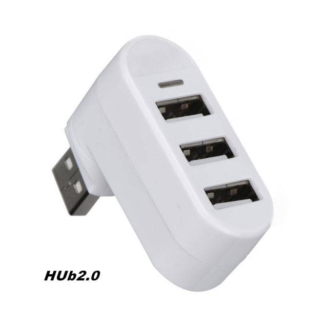 USB Hub 3.0 Adapter Rotate High Speed U Disk Reader Splitter 3 Ports USB 2.0 for Computer PC Laptop Mac Mini - TheWellBeing4All