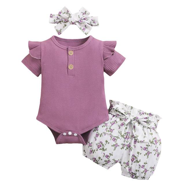 3Pcs Baby Girl Clothes Set Newborn's Clothing - TheWellBeing4All