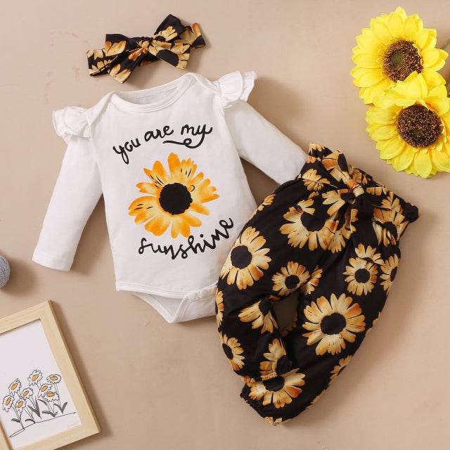 3Pcs Baby Girl Clothes Set Newborn's Clothing - TheWellBeing4All