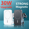 30W Magnetic Wireless Chargers Car Air Vent Stand Phone Holder Mini QI Fast Charging - TheWellBeing4All