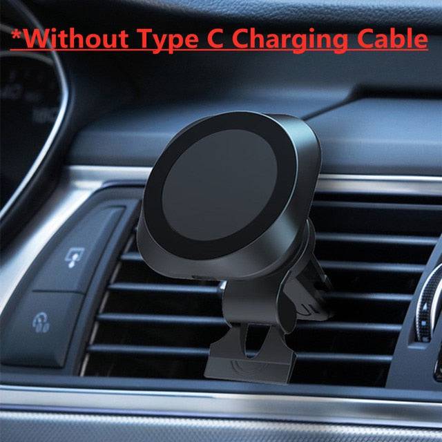 30W Magnetic Wireless Chargers Car Air Vent Stand Phone Holder Mini QI Fast Charging - TheWellBeing4All