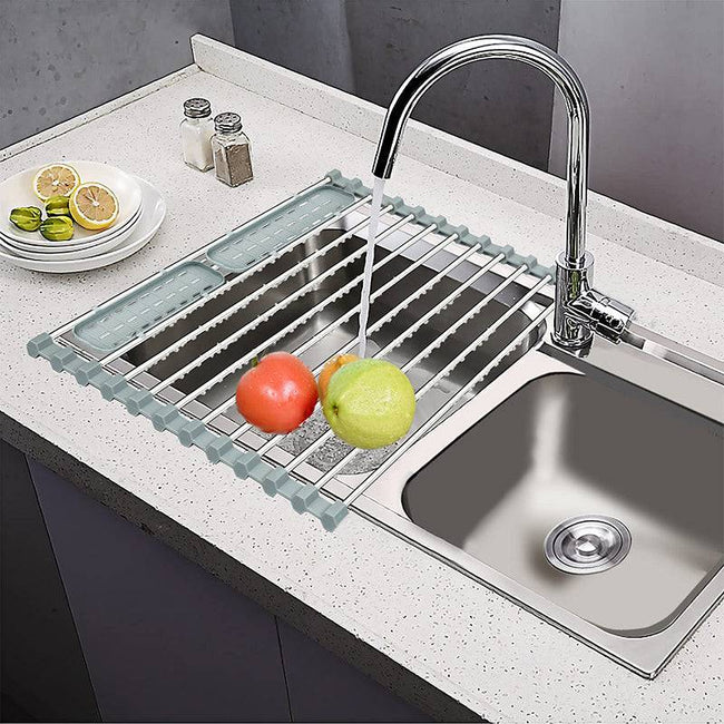 Foldable Stainless Steel Dish Drainer - TheWellBeing4All