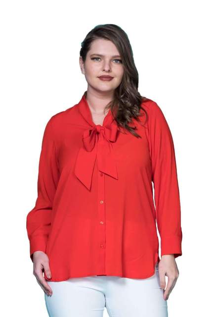 Tie Collar Crepe Shirt - TheWellBeing4All