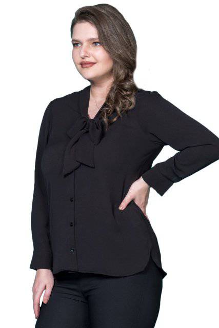 Tie Collar Crepe Shirt - TheWellBeing4All