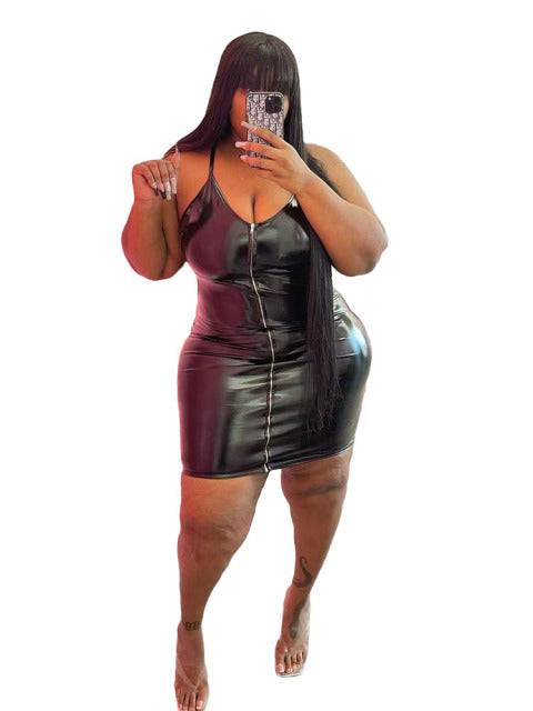 Plus Size Dresses Sling Sexy Short Dress - TheWellBeing4All