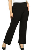 High Rise Full-Length Elegant Viscose Woven Shorts + 2XL - 7XL + Large Highly Seasonal Chic Jeans EU Street wear Female Black - TheWellBeing4All