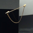 Jewelry Pin Chain Black Bow Brooch Gold Lapel Pins - TheWellBeing4All