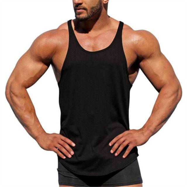 Cotton Sleeveless Shirt Casual Fashion Fitness Stringer Tank Top Men bodybuilding Clothing M-XXL - TheWellBeing4All