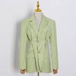 Elegant OL Style Blazer For Women Lapel Collar Long Sleeve - TheWellBeing4All