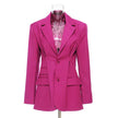 Elegant OL Style Blazer For Women Lapel Collar Long Sleeve - TheWellBeing4All