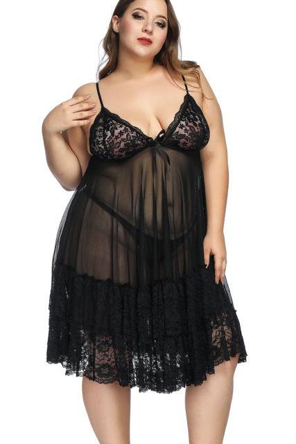 Lingerie  Nightdress Plus Size Pajamas Dresses For Women 5XL 6XL 7XL - TheWellBeing4All