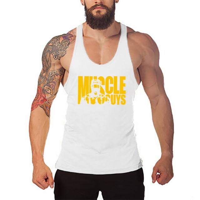 Fitness Stringer Hoodies Muscle Shirt Bodybuilding Clothing Gym Tank Top Mens Sporting Sleeveless shirts - TheWellBeing4All