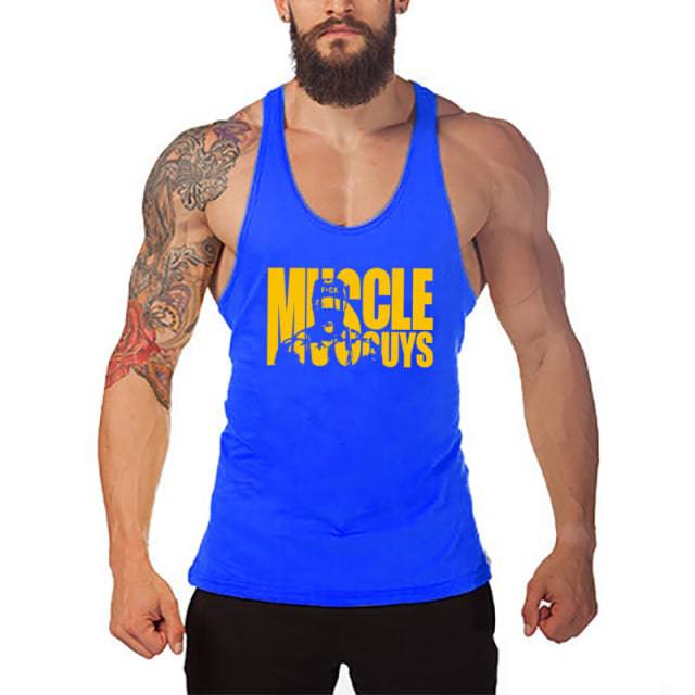 Fitness Stringer Hoodies Muscle Shirt Bodybuilding Clothing Gym Tank Top Mens Sporting Sleeveless shirts - TheWellBeing4All