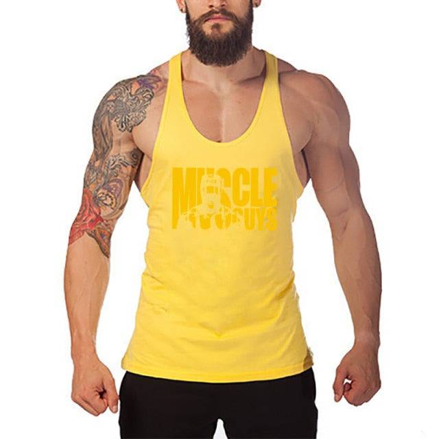 Fitness Stringer Hoodies Muscle Shirt Bodybuilding Clothing Gym Tank Top Mens Sporting Sleeveless shirts - TheWellBeing4All