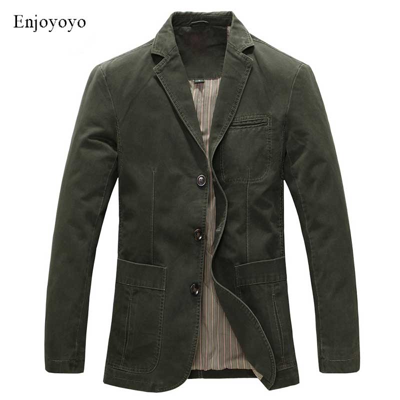 Jacket Blazers Men Cotton Casual Blazer Men Suit Coat Male Blazer Masculino Jackets M-5XL - TheWellBeing4All