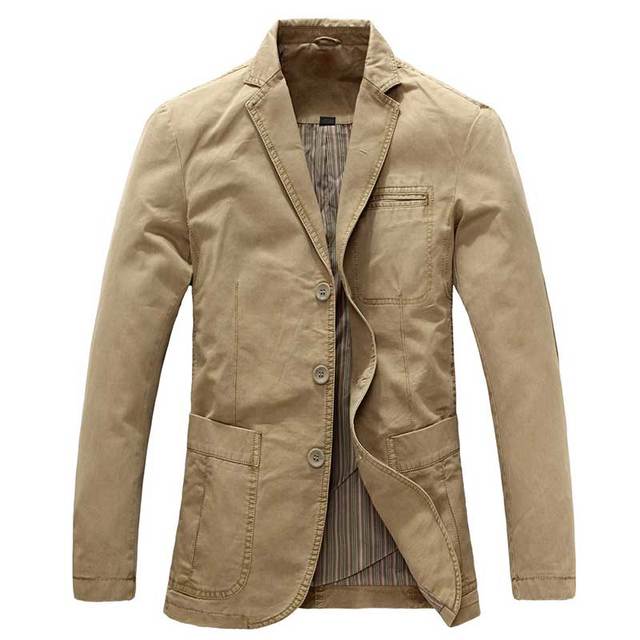 Jacket Blazers Men Cotton Casual Blazer Men Suit Coat Male Blazer Masculino Jackets M-5XL - TheWellBeing4All