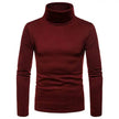 Sweaters Winter Autumn Turtleneck Long Sleeve Plain Stretch Kintted Pullovers Basic Tops Slim Fit Fashion Mens Sweater - TheWellBeing4All