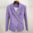 Designer Jacket Women, Classic Double Breasted Metal Lion Buttons - TheWellBeing4All