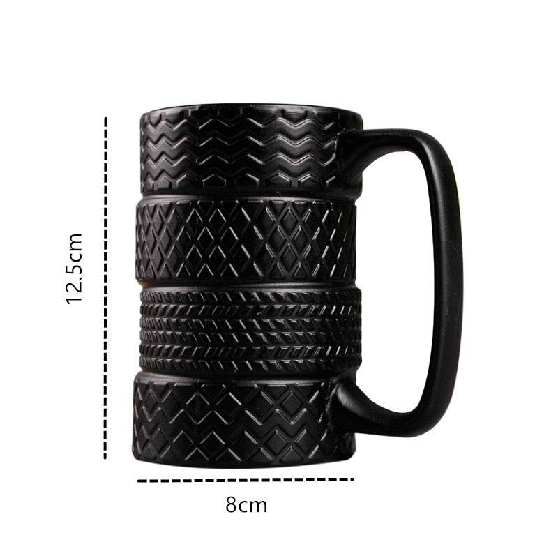 Tire Ceramic Mug Large Capacity Porcelain Coffee Milk Tea Black Cups NICE Gift - TheWellBeing4All