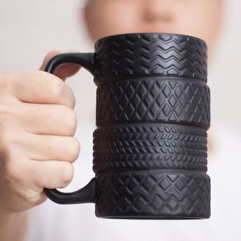 Tire Ceramic Mug Large Capacity Porcelain Coffee Milk Tea Black Cups NICE Gift - TheWellBeing4All