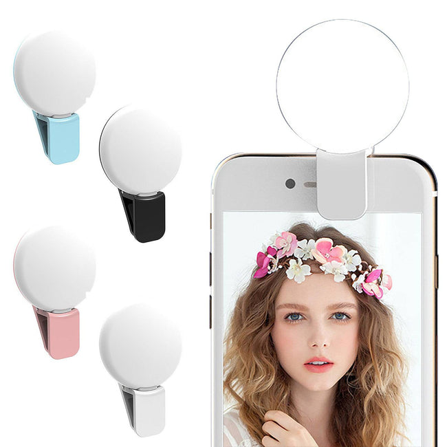 Led Selfie Ring Light Mobile Phone Lens LED Light Rechargeable - TheWellBeing4All