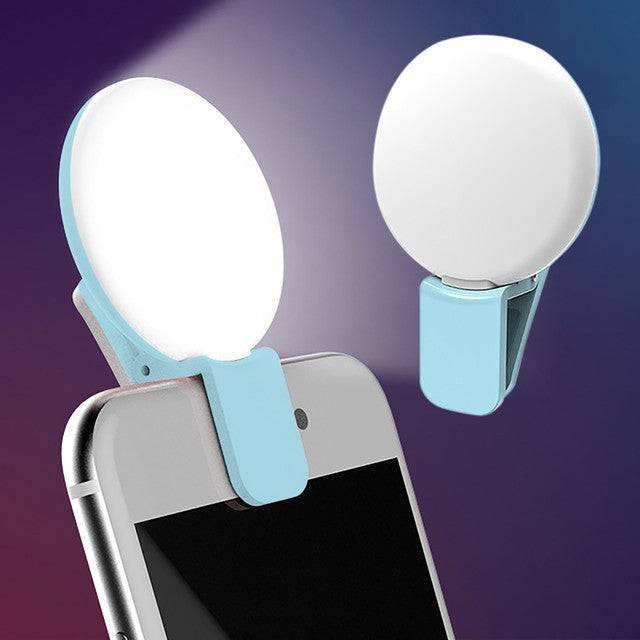 Led Selfie Ring Light Mobile Phone Lens LED Light Rechargeable - TheWellBeing4All