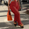Tassel Sweatpants for Girls Fashion Streetwear Women Fringe Joggers Cozy Casual Elastic High Waist Pants - TheWellBeing4All