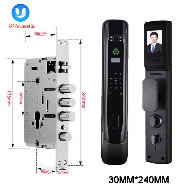 Automatic Smart Door Lock WIFI APP Mobile Phone Remote Unlock With Camera Fingerprint Magnetic Card Password Key - TheWellBeing4All