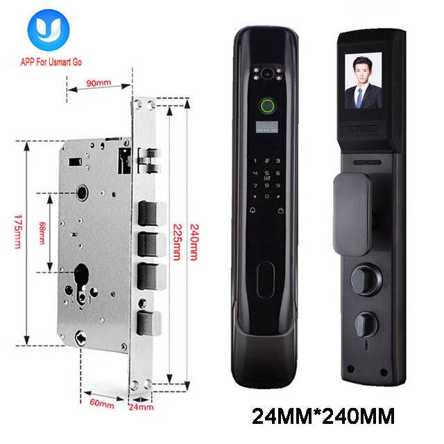 Automatic Smart Door Lock WIFI APP Mobile Phone Remote Unlock With Camera Fingerprint Magnetic Card Password Key - TheWellBeing4All