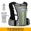 Cycling backpack for men and women, nylon bag, waterproof 8 liters, hiking and camping, 250ml water bottle with 1.5L water bag - TheWellBeing4All