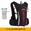 Cycling backpack for men and women, nylon bag, waterproof 8 liters, hiking and camping, 250ml water bottle with 1.5L water bag - TheWellBeing4All