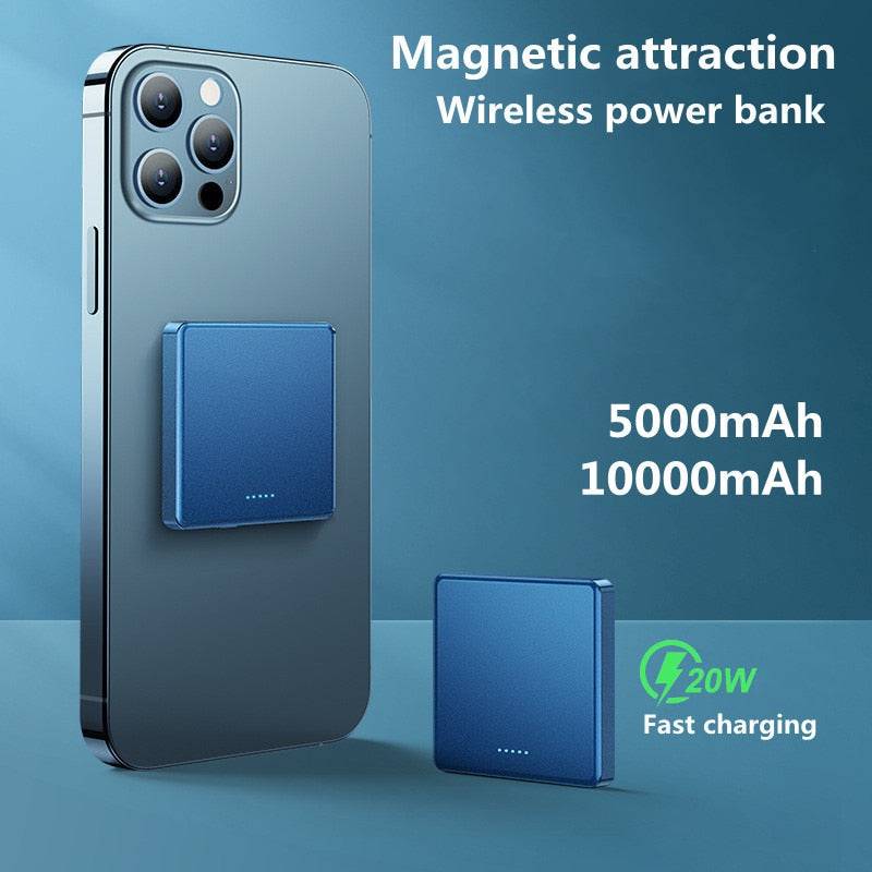 Mini Magnetic Power Bank 10000 mAh Wireless Charger - TheWellBeing4All