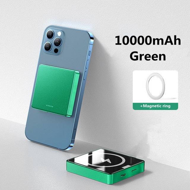 Mini Magnetic Power Bank 10000 mAh Wireless Charger - TheWellBeing4All