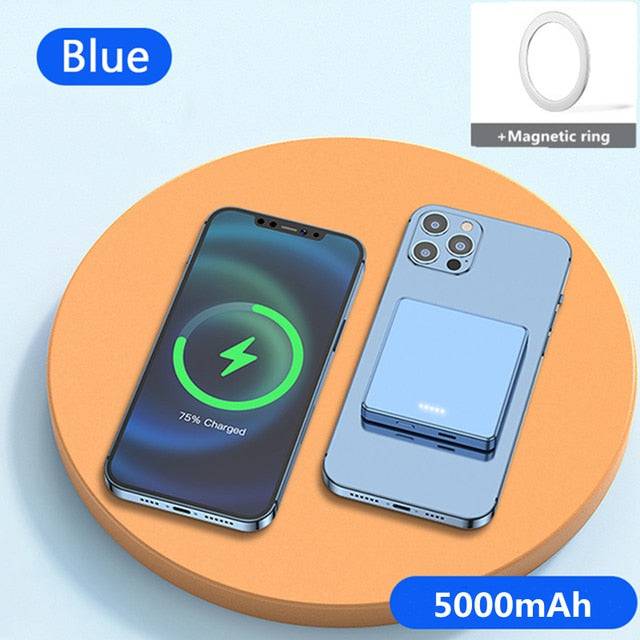 Mini Magnetic Power Bank 10000 mAh Wireless Charger - TheWellBeing4All