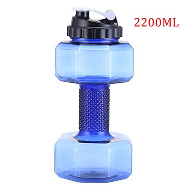 Water Dumbbell Sport Bottle Large Capacity Fitness Bodybuilding Exercise Outdoor - TheWellBeing4All