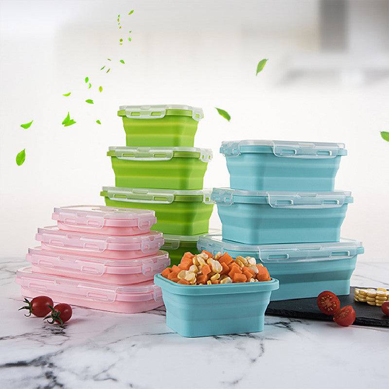 Silicone Lunch Box Portable Food Storage Container - TheWellBeing4All