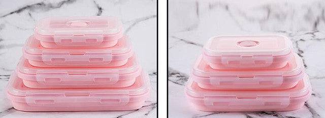 Silicone Lunch Box Portable Food Storage Container - TheWellBeing4All