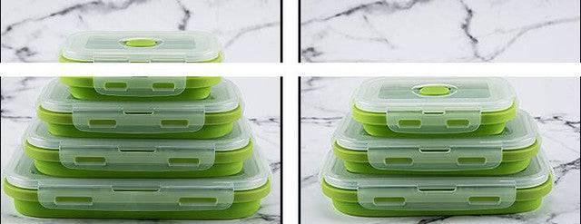 Silicone Lunch Box Portable Food Storage Container - TheWellBeing4All