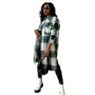 Elegant Fashion Checkered Coat Women Autumn Winter Clothing 2021 Single Breasted Long Flannel Plaid Jacket D74-DG57 - TheWellBeing4All