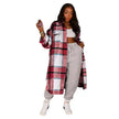 Elegant Fashion Checkered Coat Women Autumn Winter Clothing 2021 Single Breasted Long Flannel Plaid Jacket D74-DG57 - TheWellBeing4All