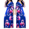 V Neck High Waist Office Ladies Dress Maxi Dresses - TheWellBeing4All