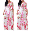 V Neck High Waist Office Ladies Dress Maxi Dresses - TheWellBeing4All