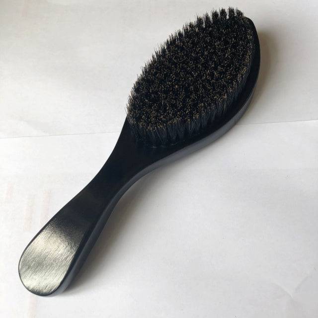 Wave Hair Brush Hard Boar Bristle Wooden Brushes Head Curved Palm Combs 360 Man Hairdressing Hairstyling Tools For Afro - TheWellBeing4All