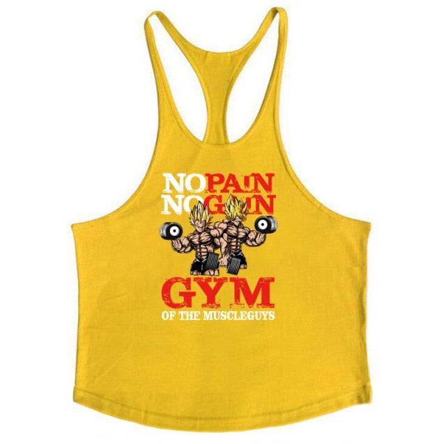 Bodybuilding Stringer Tank Tops  No Pain No Gain vest Fitness clothing Cotton gym singlets - TheWellBeing4All