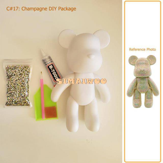 Diamond Paining Crystal Bear Doll Mosaic Embroidery Rhinestone Full Drill Gift - TheWellBeing4All