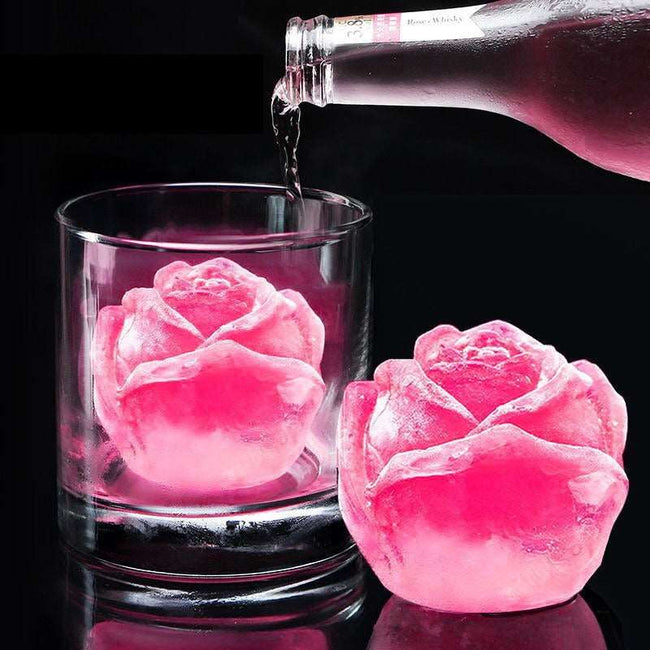 3D Silicone Rose Shape Ice Cube Maker - TheWellBeing4All