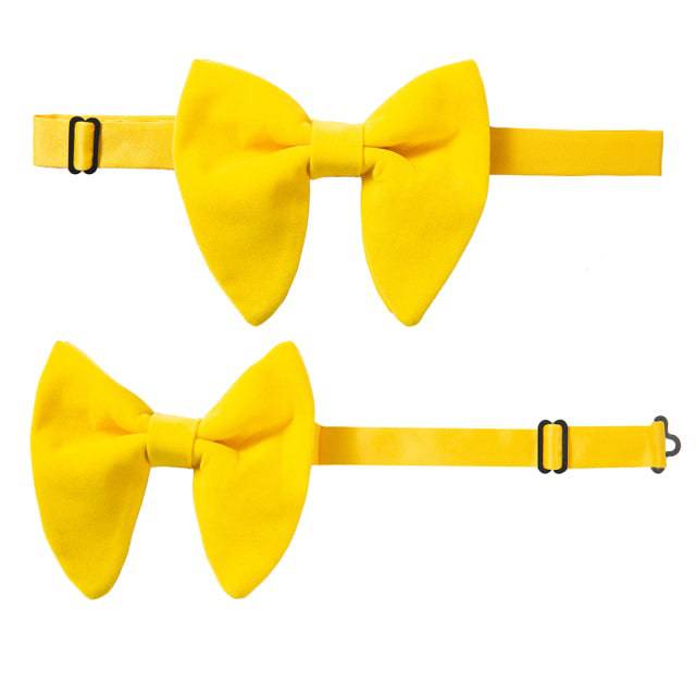 Oversize Solid Bowtie Sets with hankie Tuxedo Bow Tie Pocket Square - TheWellBeing4All