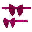 Oversize Solid Bowtie Sets with hankie Tuxedo Bow Tie Pocket Square - TheWellBeing4All