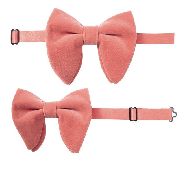 Oversize Solid Bowtie Sets with hankie Tuxedo Bow Tie Pocket Square - TheWellBeing4All